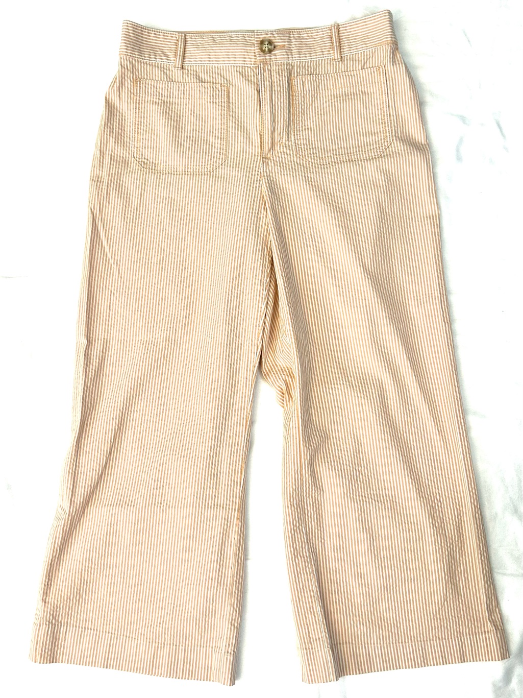 Loft Peach Striped Seer Sucker Pants Size6p